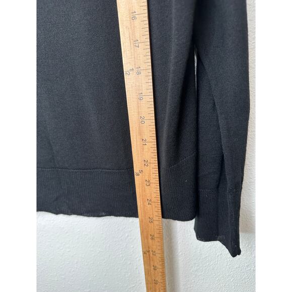 Zara Black Round Neck Long Sleeve Lightweight Thin Sweater Jumper L - Picture 11 of 11